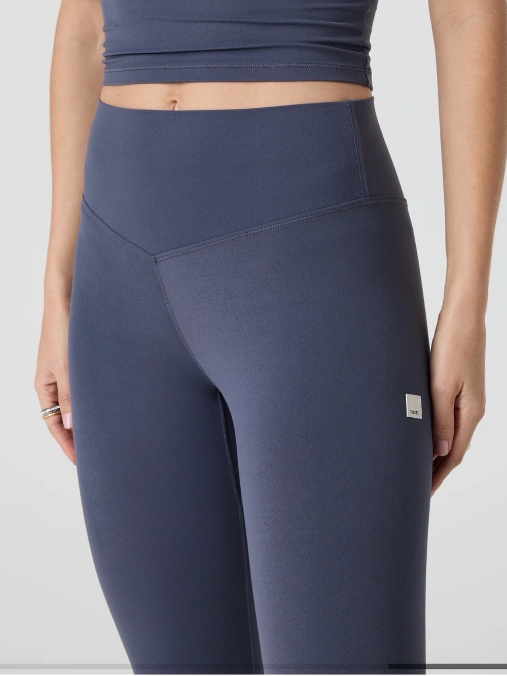 Vuori AllTheForm Legging Azure Blue High Waist 7/8 Length - Picture 2 of 7